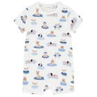 Baby Boys Blue & White Rompers (3 Pack), 2, hi-res