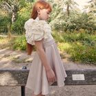 فستان بنات باللون الابيض و الوردي , 1, hi-res