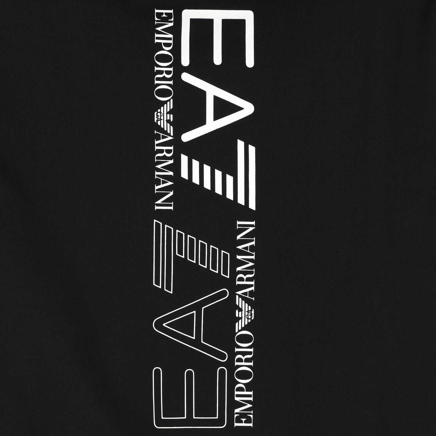 Boys Black Logo Hooded Top, 1, hi-res