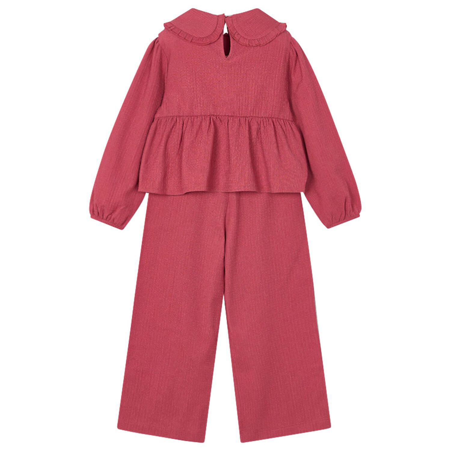 Girls Pink Trousers Set, 1, hi-res