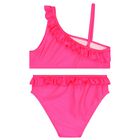 Girls Pink Frill Bikini, 1, hi-res