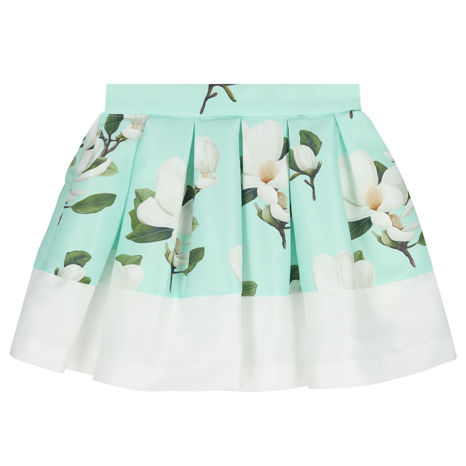 Girls Green Floral Skirt Set, 1, hi-res