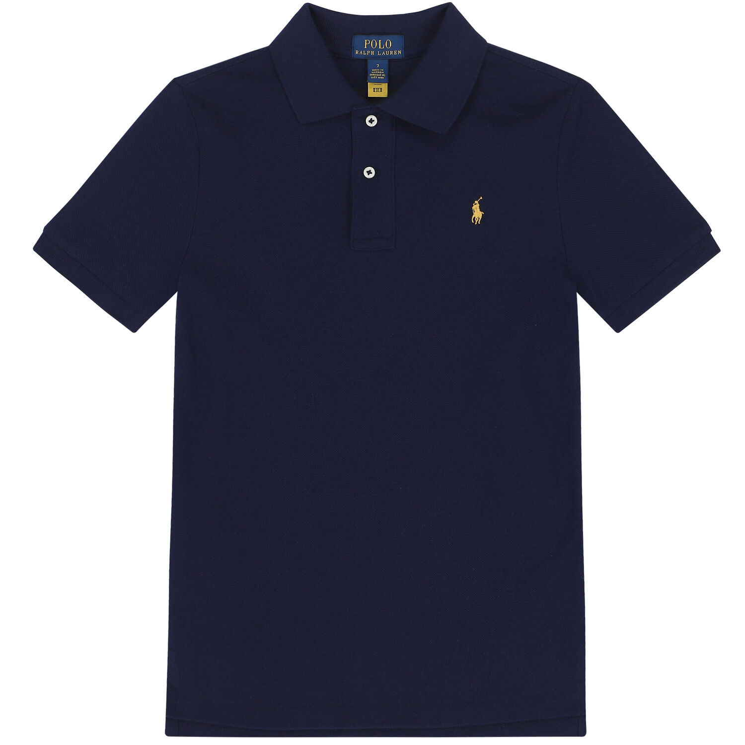 Boys Navy Logo Polo Shirt, 1, hi-res image number null
