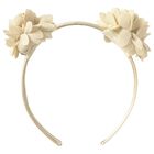 Girls Ivory Flower Headband, 2, hi-res