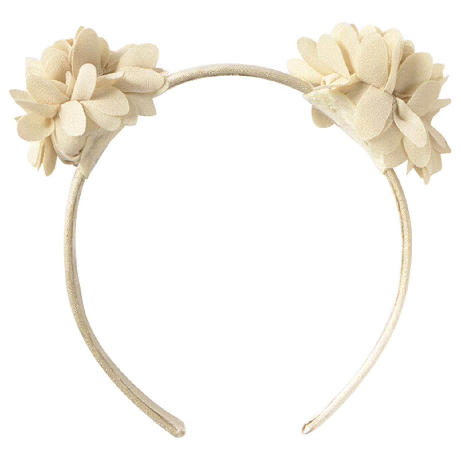 Girls Ivory Flower Headband, 2, hi-res