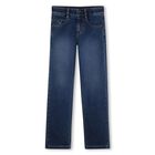 Boys Navy Blue Denim Jeans, 1, hi-res