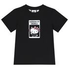 Younger Girls Black Hello Kitty Shorts Set, 1, hi-res