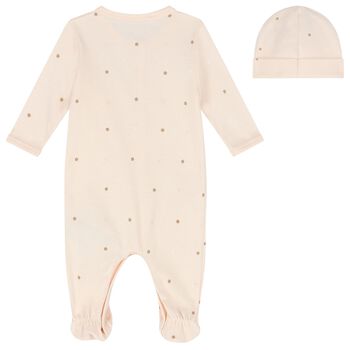 Baby Girls Pink Logo Babygrow Gift Set