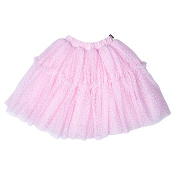 Girls Pink Polka Dot Skirt