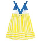 Girls White, Yellow & Blue Logo Dress, 1, hi-res