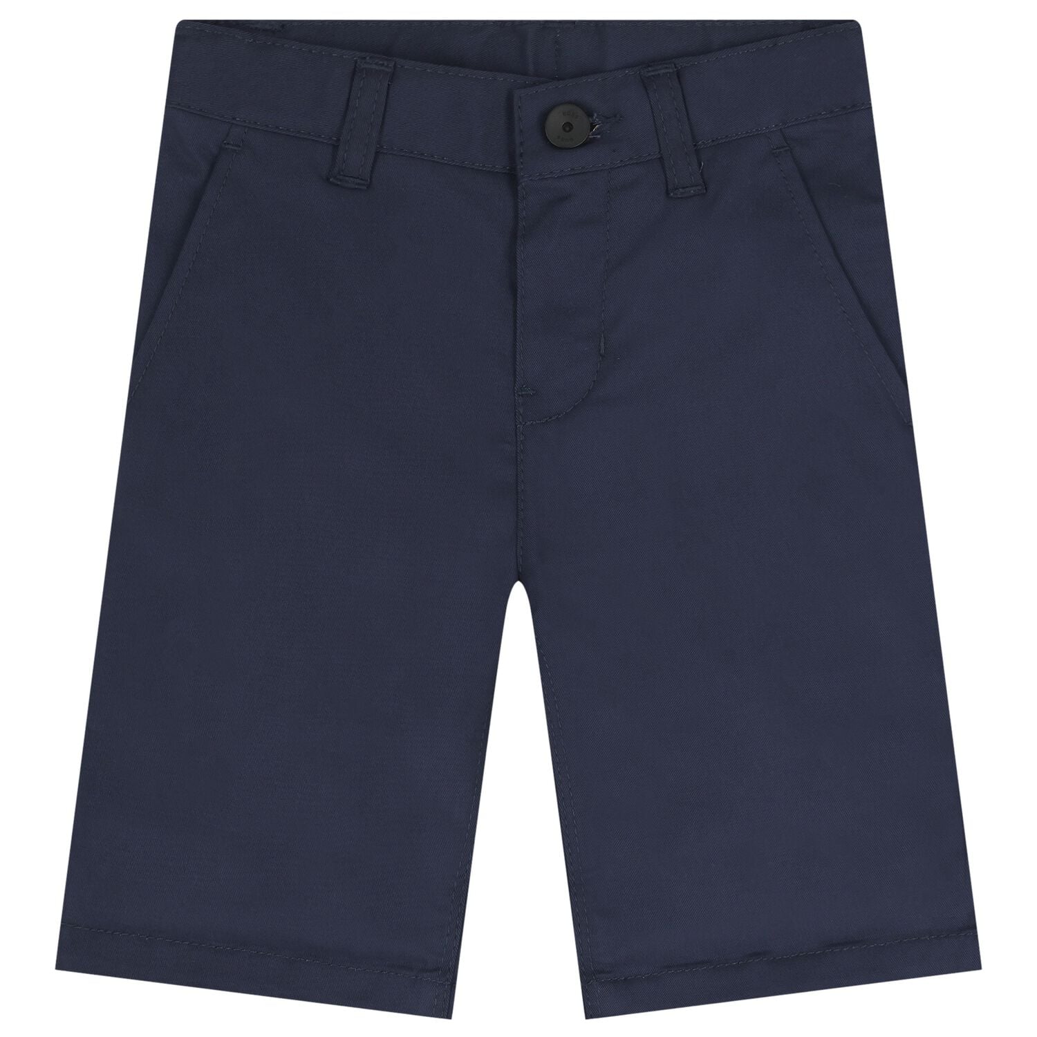 Boys Navy Blue Chino Shorts, 3, hi-res