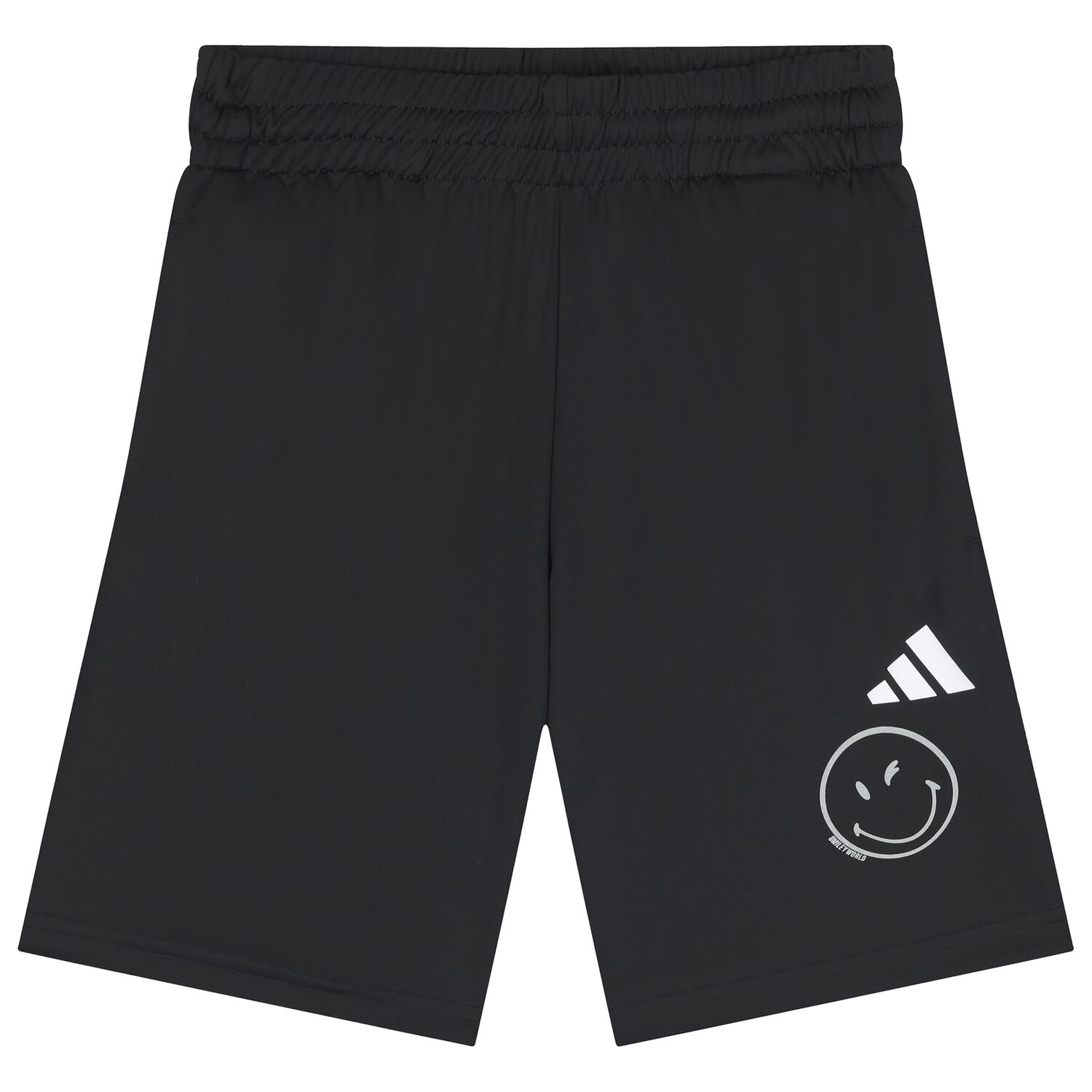 Black Smiley Logo Shorts, 1, hi-res