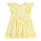 Baby Girls Yellow Ruffle Dress, 3, hi-res