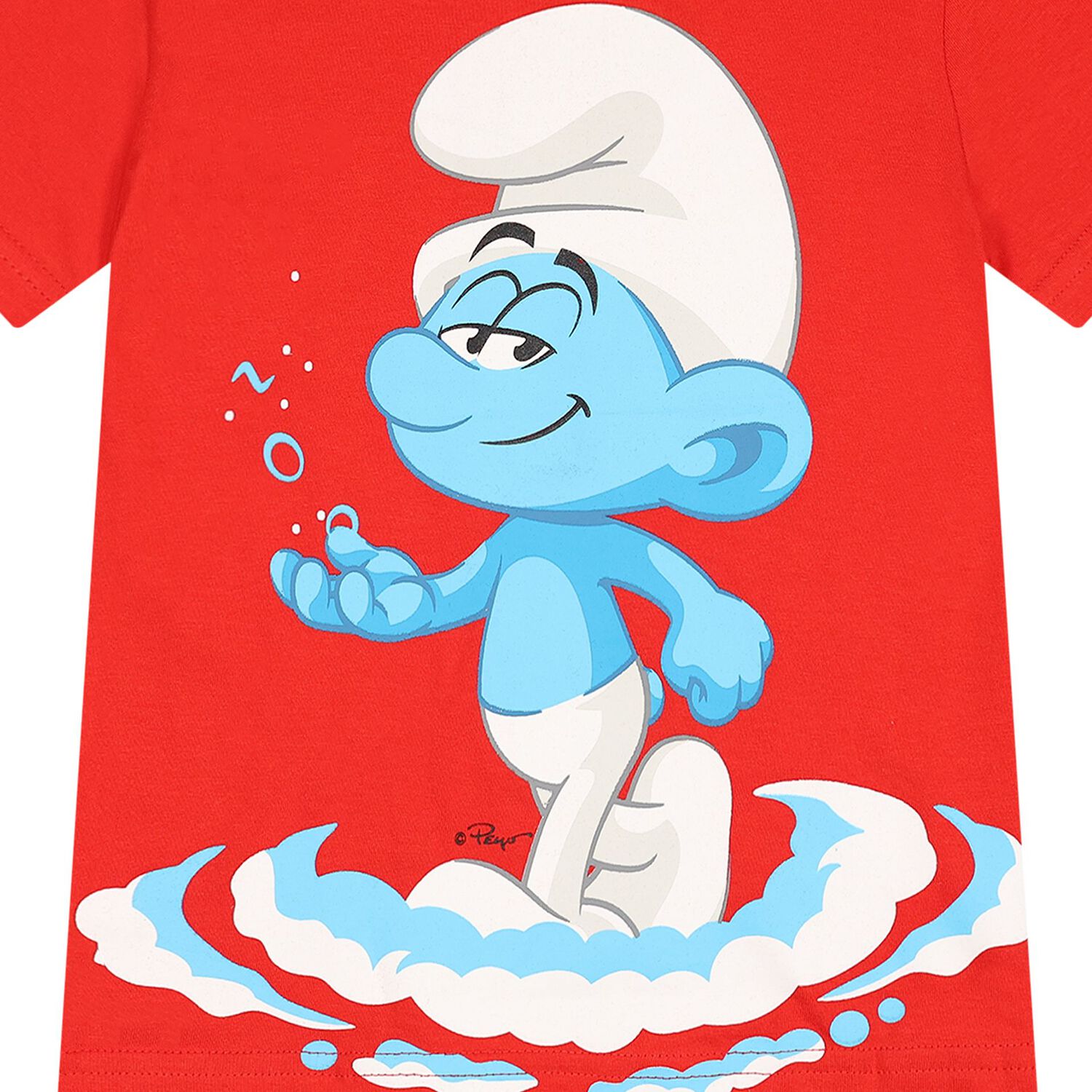 Boys Red Smurfs T-Shirt, 1, hi-res