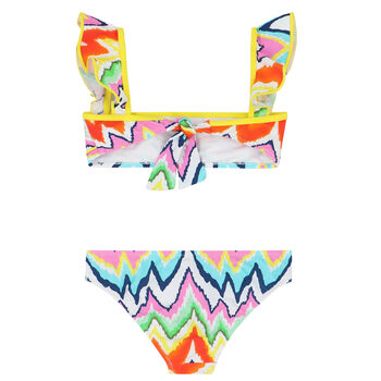 Girls Multi-Colored Zigzag Bikini