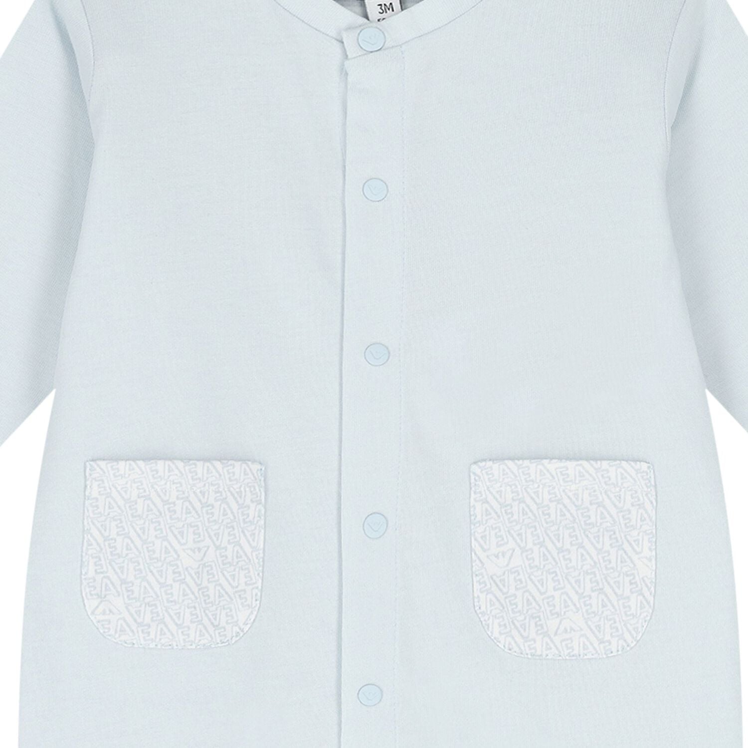 Baby Boys Blue Logo Babygrow Set, 4, hi-res