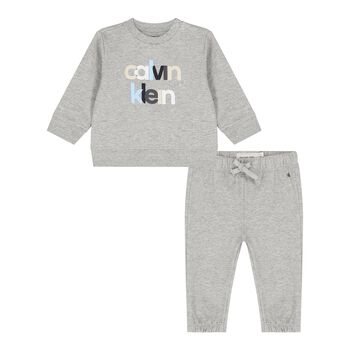 Baby Boys Grey Logo Tracksuit