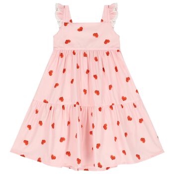 Girls Pink Heart Dress