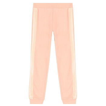 Girls Pink Logo Joggers