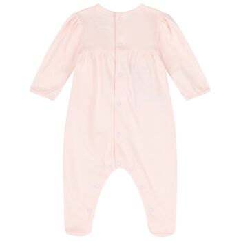 Baby Girls Pink Bow Babygrow