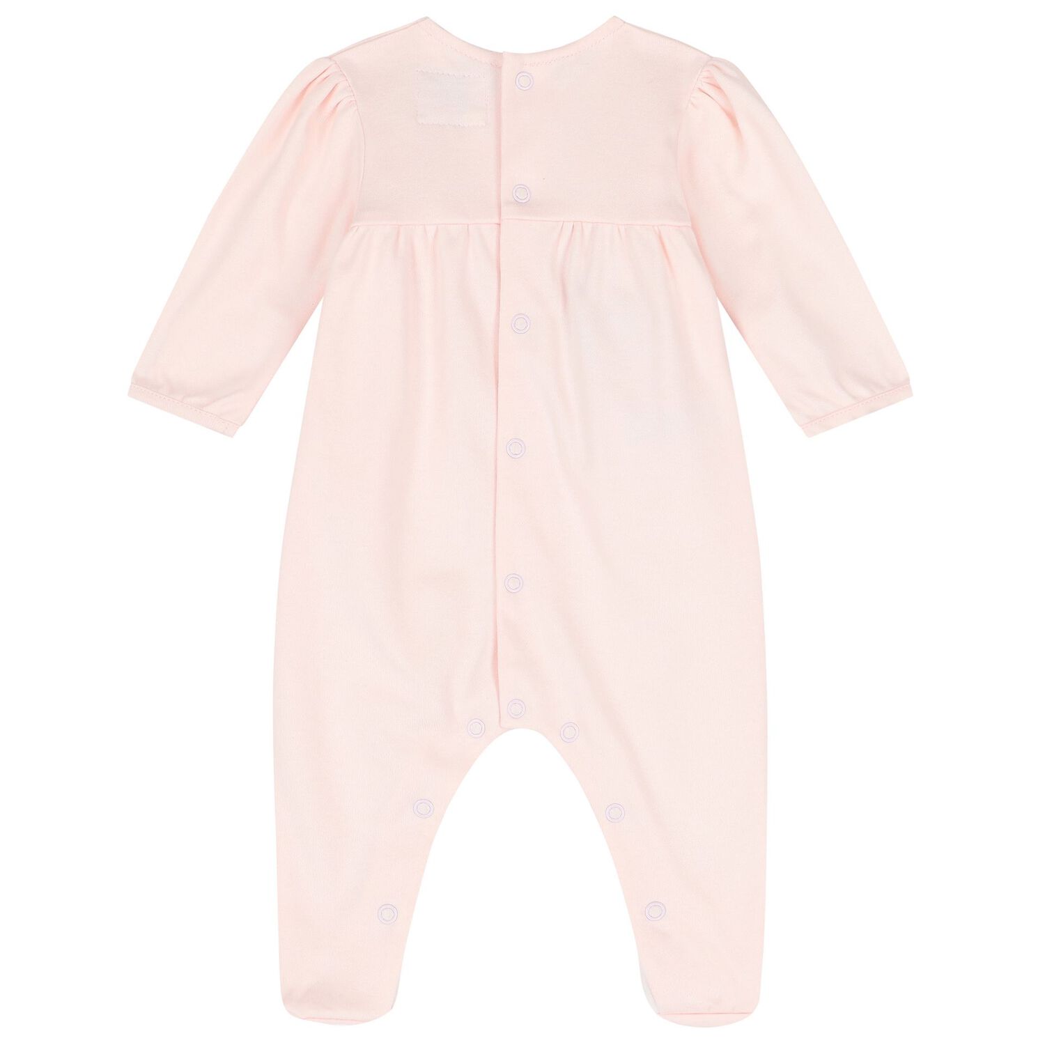Baby Girls Pink Bow Babygrow, 1, hi-res image number null