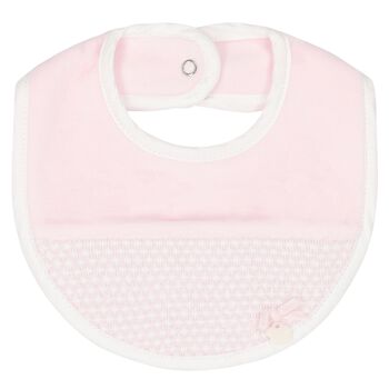 Baby Girls Pink Smocked Bib