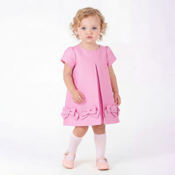 Baby Girls Pink Bow Dress 