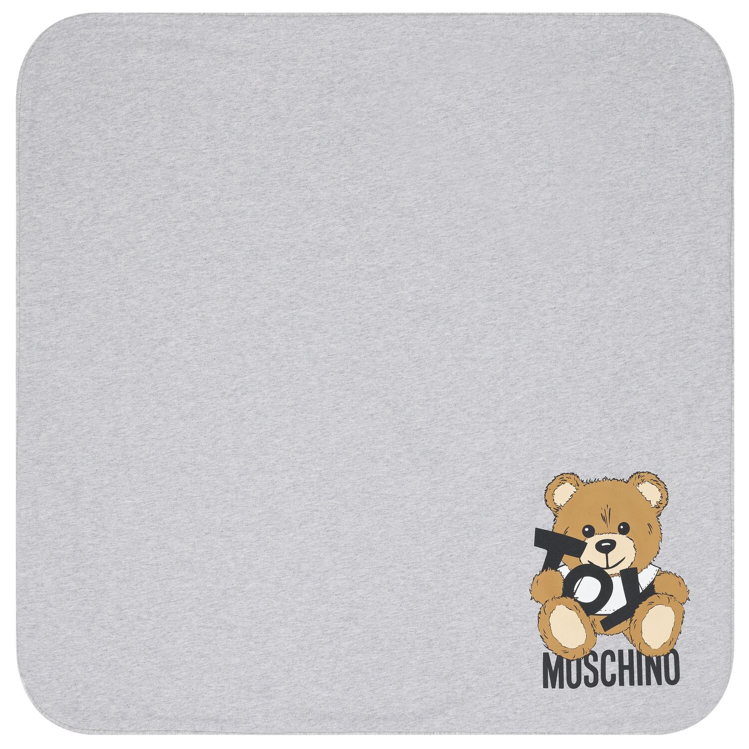 Grey Teddy Bear Logo Baby Blanket, 5, hi-res
