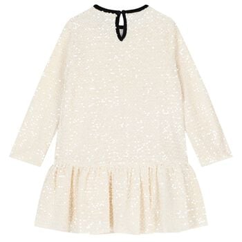 Girls Ivory Embellished Dress