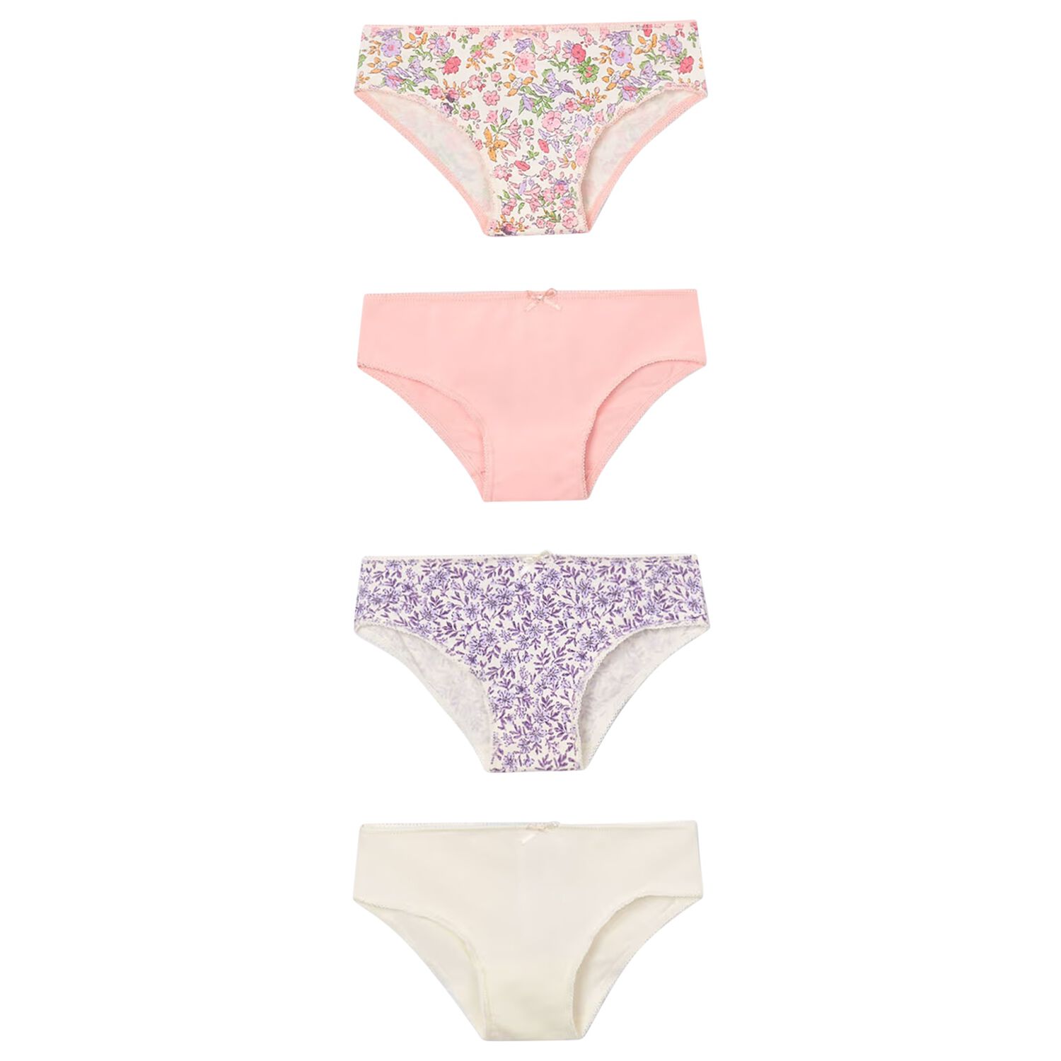 Girls Multi-Coloured Knickers (4-Pack), 1, hi-res