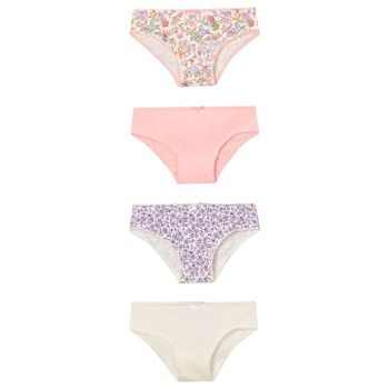 Girls Multi-Coloured Knickers (4-Pack)