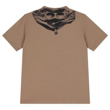 Boys Beige Logo T-Shirt 