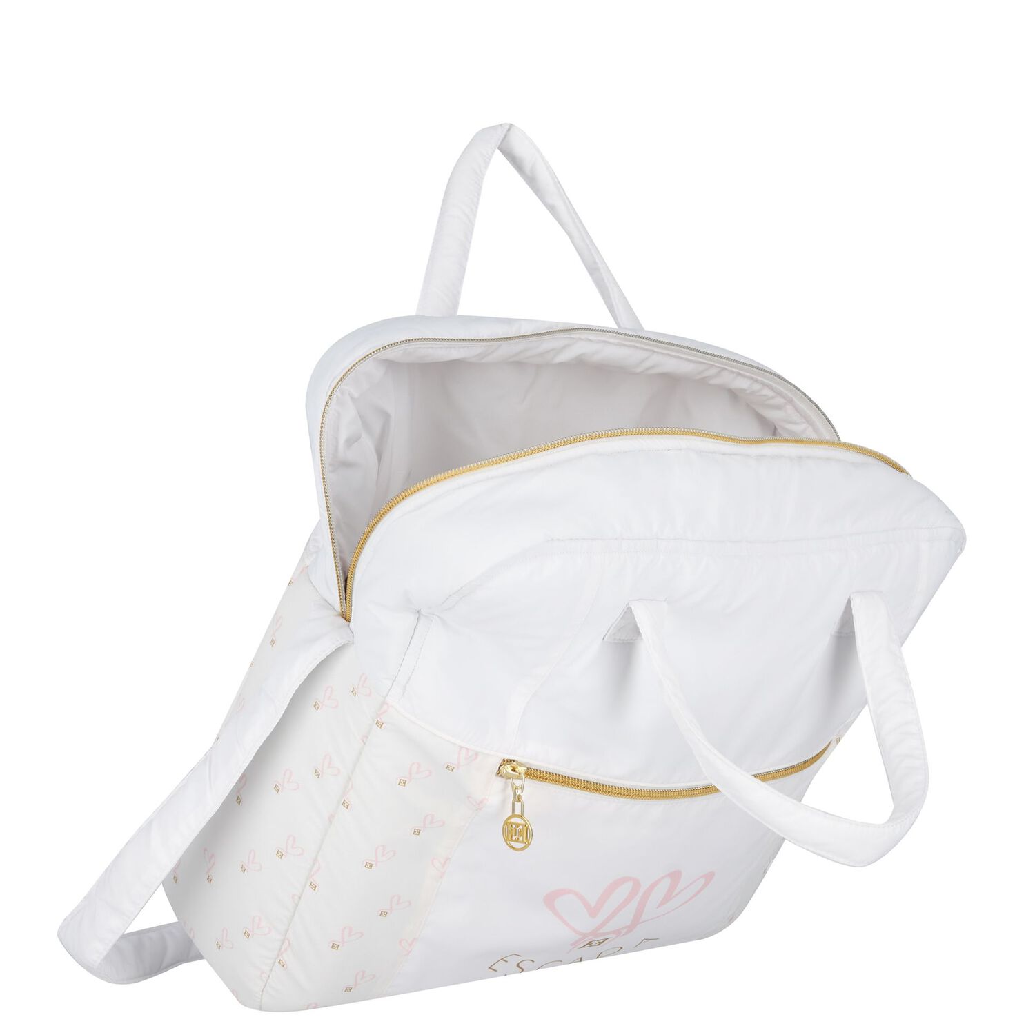 White Logo Baby Changing Bag, 1, hi-res
