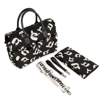 Black & White Logo Baby Changing Bag