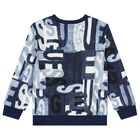 Boys Blue Logo Sweatshirt, 2, hi-res