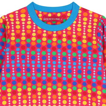 Girls Pink & Blue Dots Sweatshirt