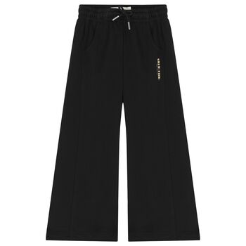 Girls Black Logo Joggers