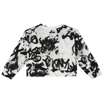 White & Black Graffiti Logo Sweatshirt