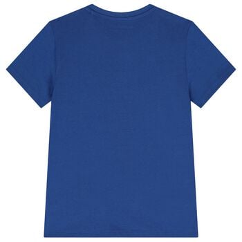 Boys Blue Teddy Bear Logo T-Shirt