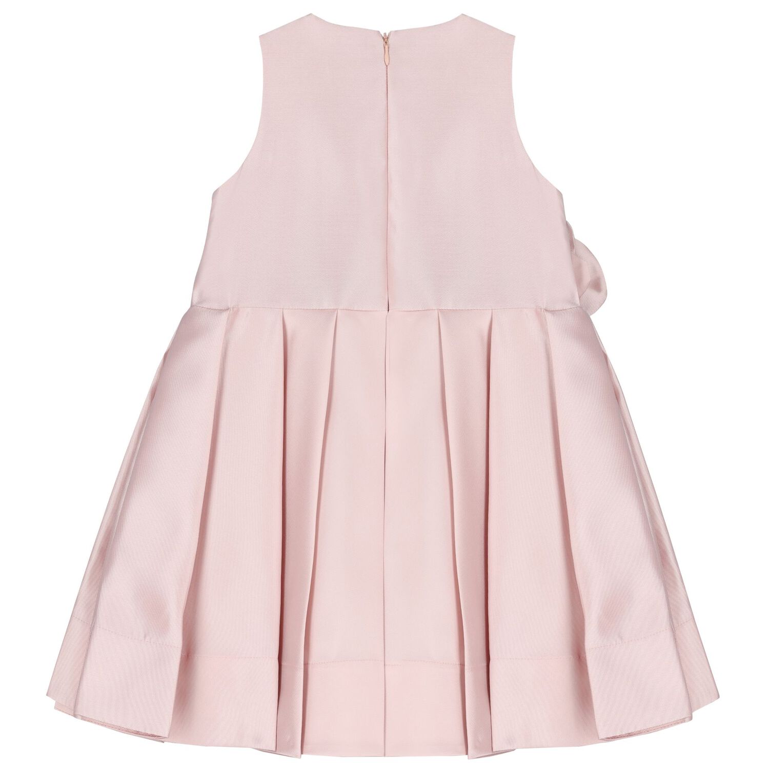 Girls Pink Flower Satin Dress, 1, hi-res image number null