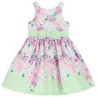 Girls Purple & Green Floral Dress, 1, hi-res