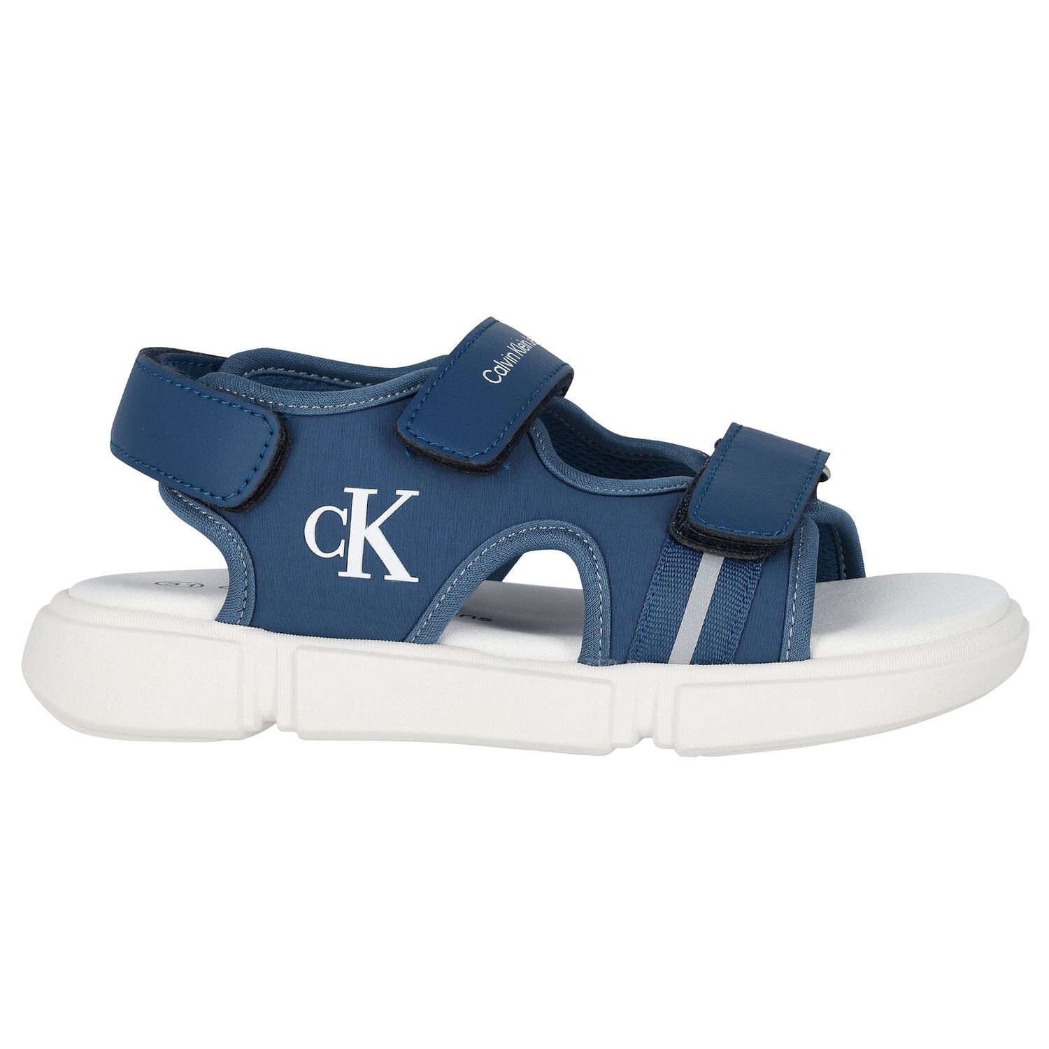 Boys Blue & White Logo Sandals, 1, hi-res image number null