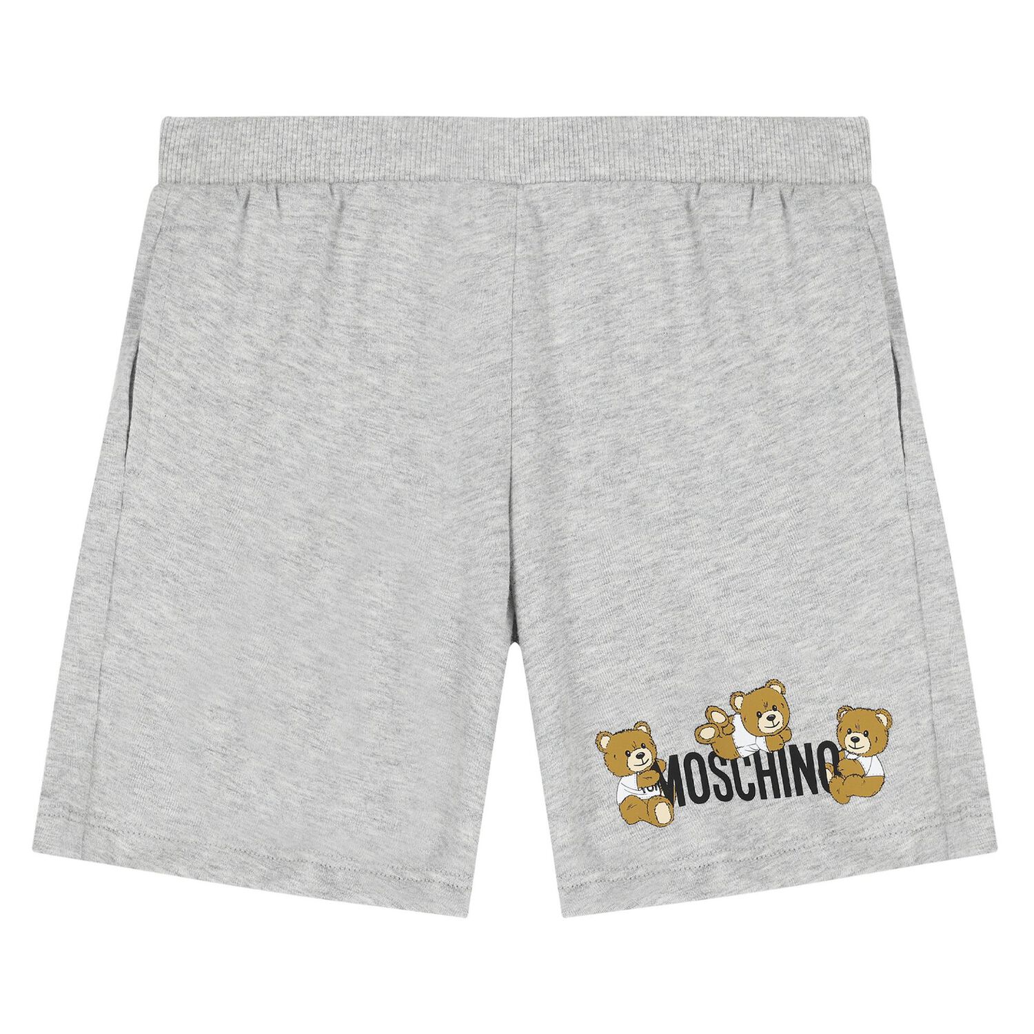Younger Yellow & Grey Teddy Bear Logo Shorts Set, 1, hi-res