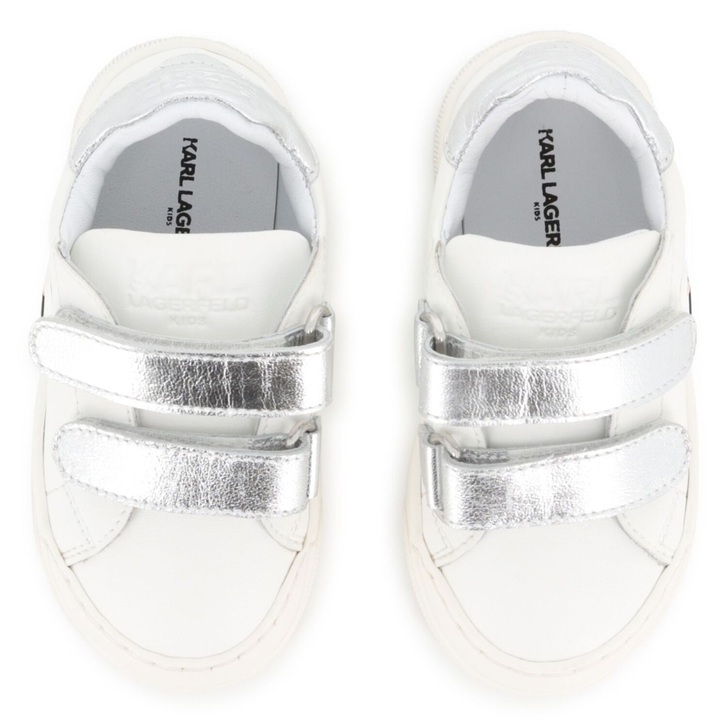 Girls White Choupette Leather Trainers, 1, hi-res