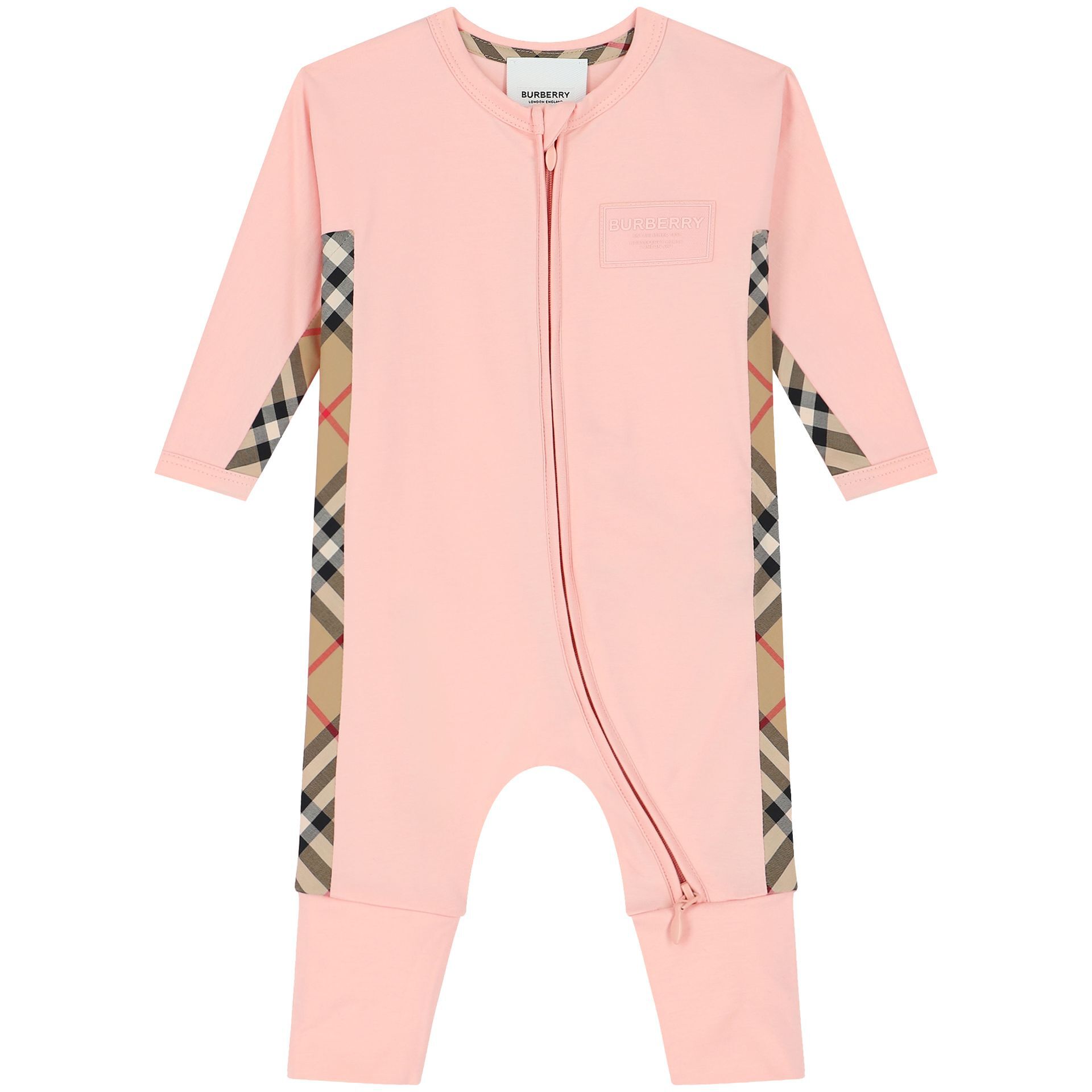Burberry Baby Girls Pink & Beige Romper Gift Set | Junior