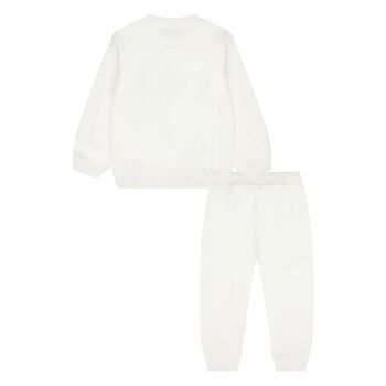 Younger White Teddy Bear Logo Tracksuit
