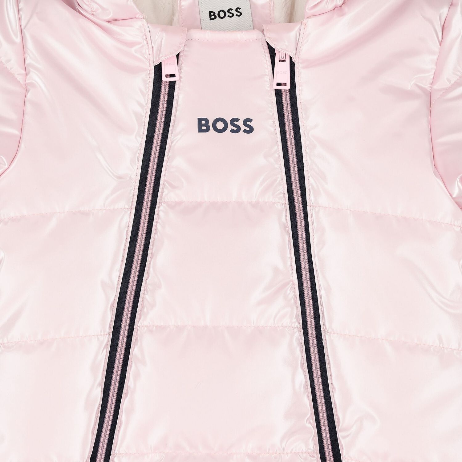 Baby Girls Pink Logo Snow Suit, 1, hi-res image number null