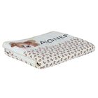 White & Beige Logo Baby Blanket, 3, hi-res