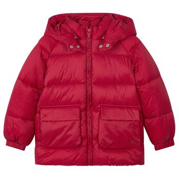 Boys Red Puffer Jacket