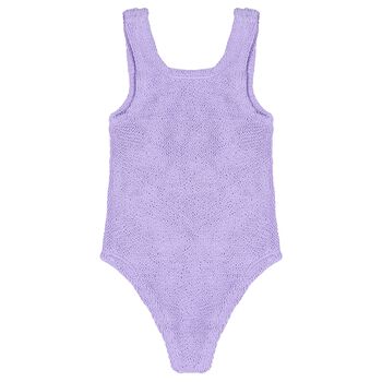 Girls Lilac Crinkle Swimsuit